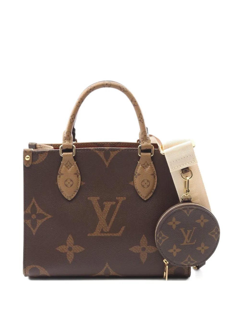 Louis Vuitton Pre-Owned 2021 オン ザ ゴー PM 2way バッグ - ブラウン Louis Vuitton Pre-Owned 2021 オン ザ ゴー PM 2way バッグ - ブラウン