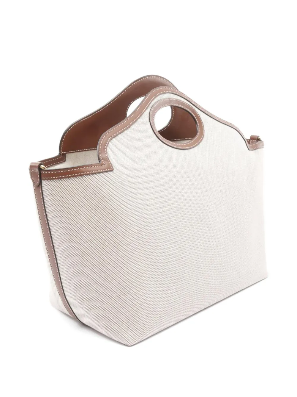 Burberry Pre-Owned 2010's leather-trim logo-detail tote bag | Image 2