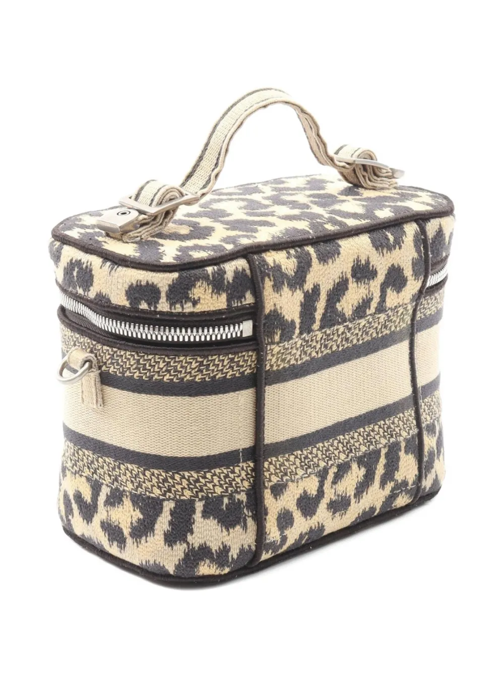 Pre-owned Dior 2010s Small Canvas Vanity Bag In Neutral