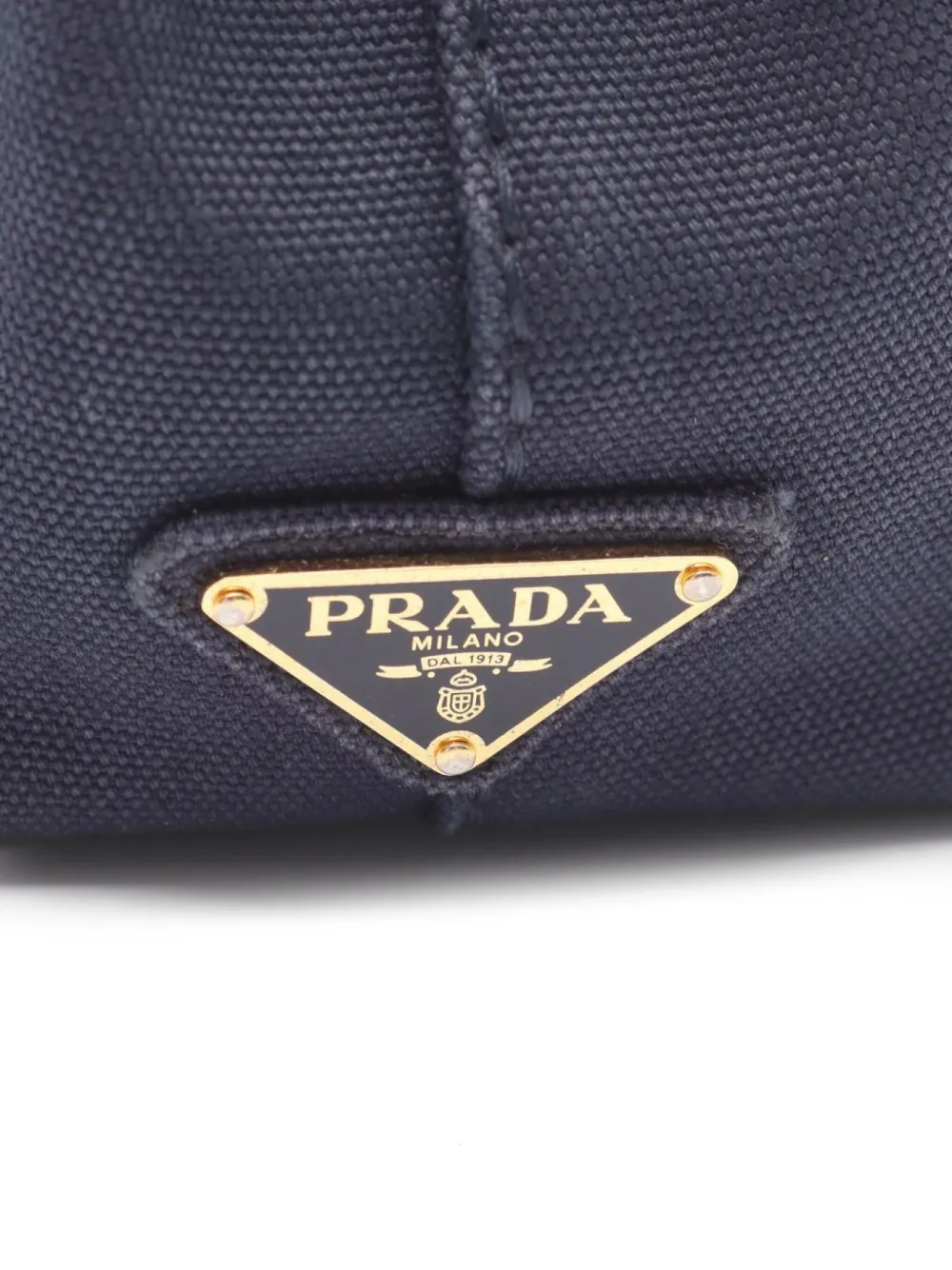 Pre-owned Prada 2000's Canapa Tote Bag In Blue
