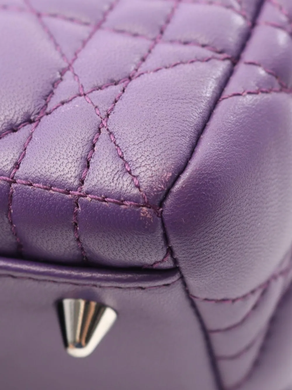 2000s Lady Dior Quilted Leather Handbag