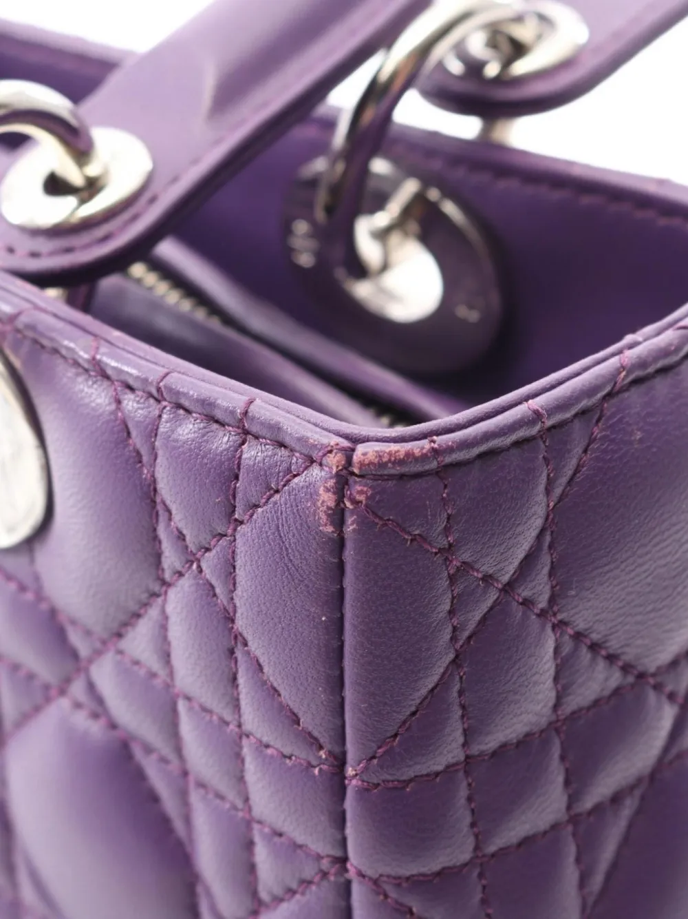 2000s Lady Dior Quilted Leather Handbag