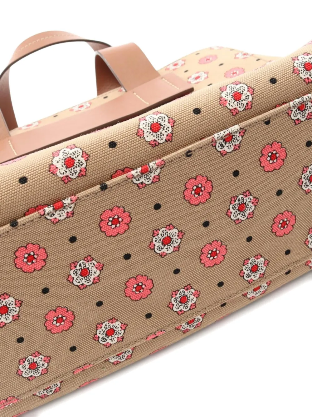 Pre-owned Miu Miu 2010s Floral-print Tote Bag In Neutral