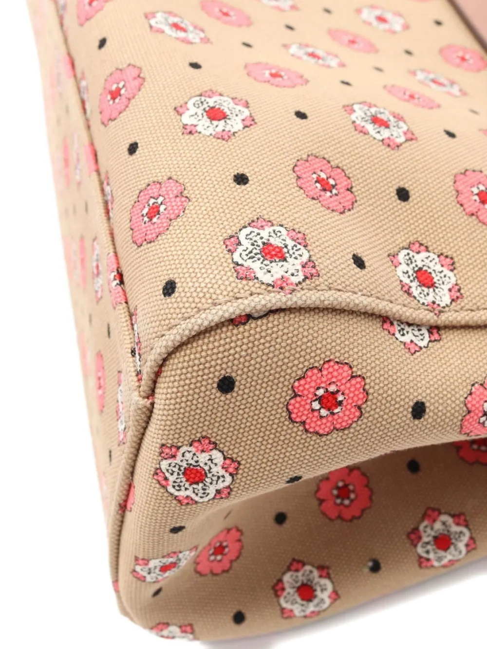 Pre-owned Miu Miu 2010s Floral-print Tote Bag In Neutral
