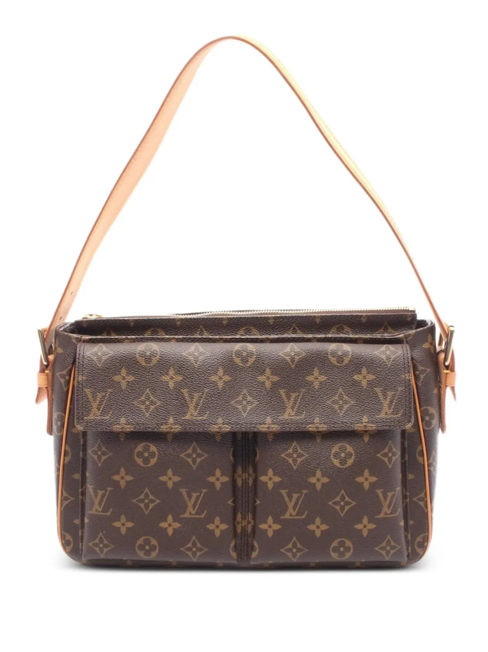 Pre-owned Louis Vuitton 2004 Viva Cite Gm Shoulder Bag In Brown