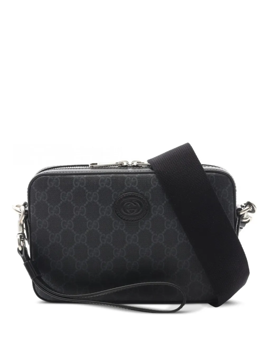 Gucci Pre-Owned 2020s GGスプリーム ショルダーバッグ - ブラック Gucci Pre-Owned 2020s GGスプリーム ショルダーバッグ - ブラック