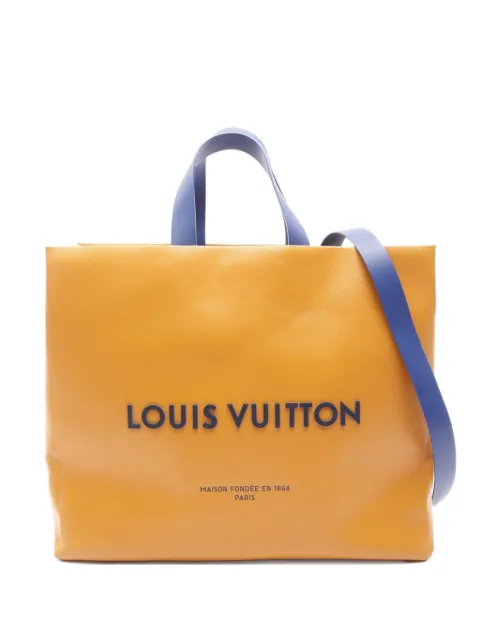 Louis Vuitton Pre-Owned 2021 Saffron MM leather tote bag