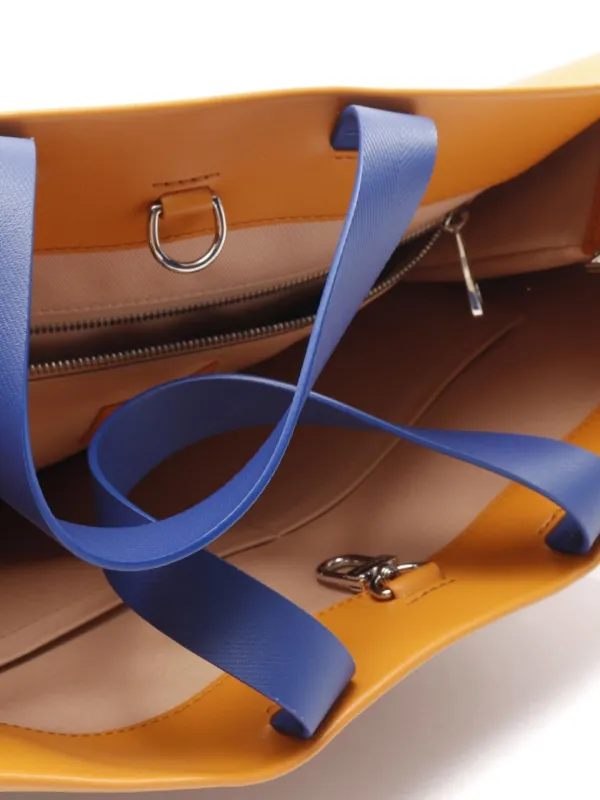 Louis Vuitton Pre-Owned 2021 Saffron MM Leather Tote Bag | Orange