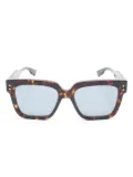 Gucci Pre-Owned 2000s tortoiseshell square-frame sunglasses - Brown