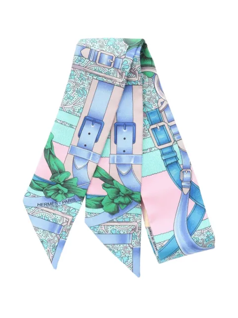 Hermès Pre-Owned 1920 Grand Manege Fleuri twilly scarf
