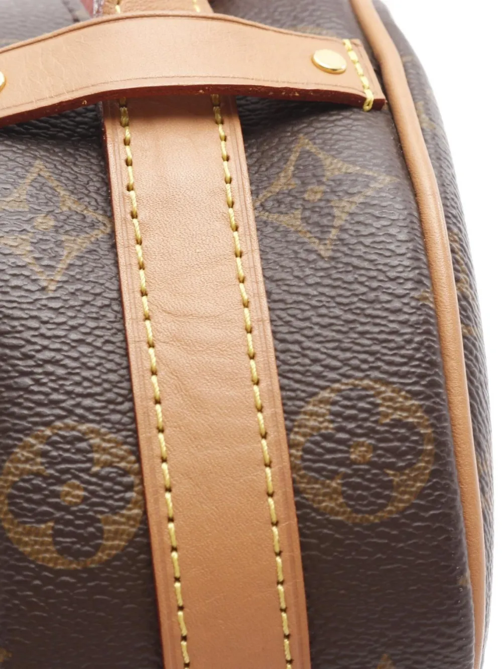 Pre-owned Louis Vuitton 2020 Petite Boite Chapeau Monogram Mini Bag In Brown