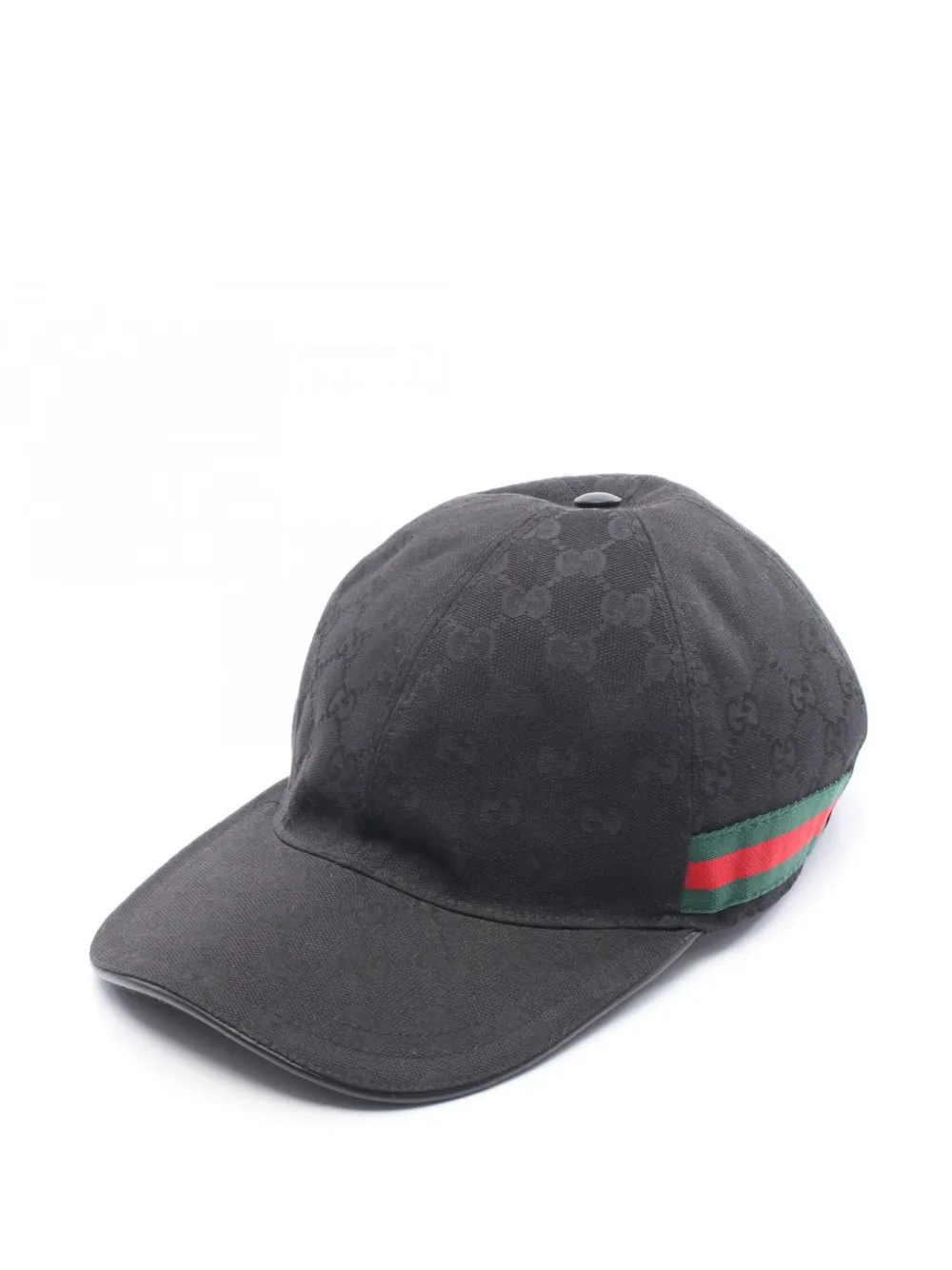 Pre-owned Gucci 2010's Gg-pattern Baseball Cap In Black