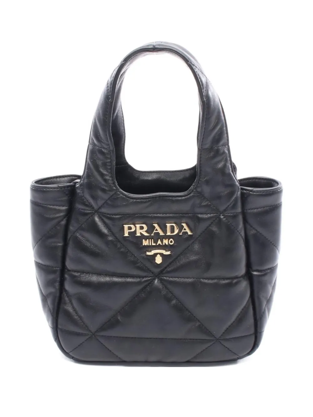 Prada Pre-Owned 2010s キルティング ハンドバッグ - ブラック Prada Pre-Owned 2010s キルティング ハンドバッグ - ブラック