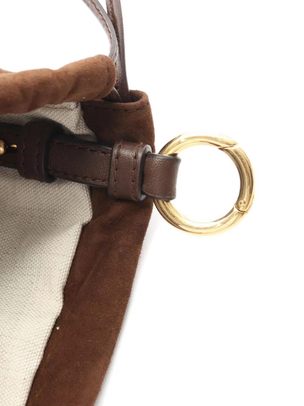 Pre-owned Miu Miu 2020s Suede Drawstring Pouch In Brown
