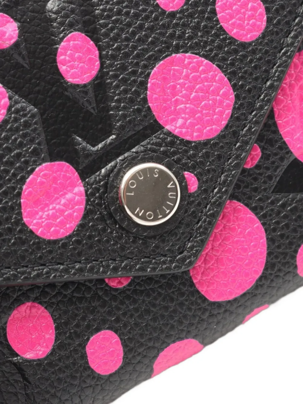 Pre-owned Louis Vuitton X Yayoi Kusama 2023 Victorine Wallet In Black