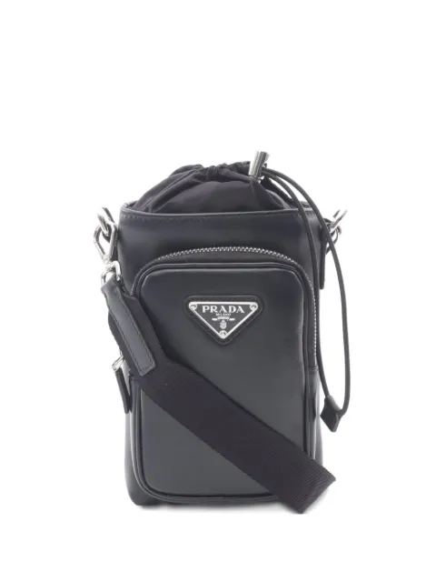 Prada Pre-Owned 2010s Re-Nylon leather smartphone bag