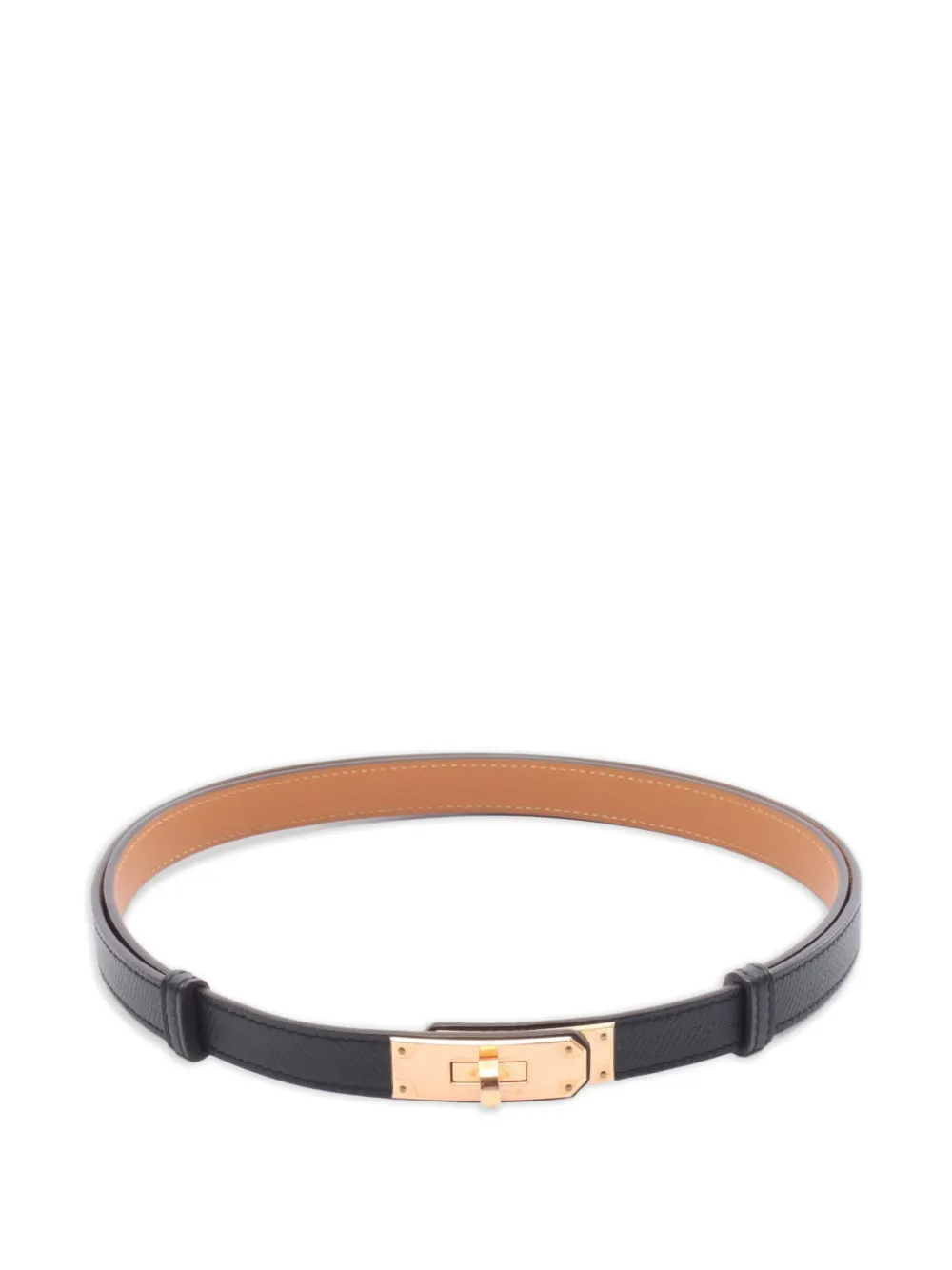 Hermès Pre-Owned 2022 Kelly gold-hardware belt | Black | Image 1