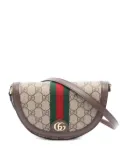 Gucci Pre-Owned 2020s Ophidia GG-Supreme canvas cross body bag - Neutrals