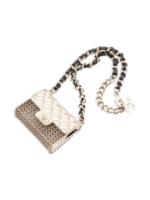 CHANEL Pre-Owned 1986-1988 matelasse bag motif necklace 