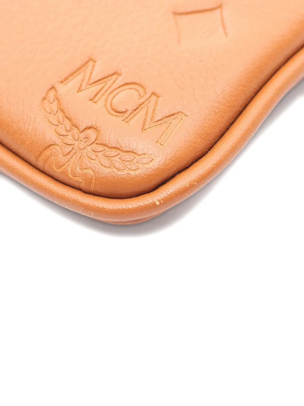 Pre-owned Mcm Small 2010s Visetos Shoulder Bag In Orange