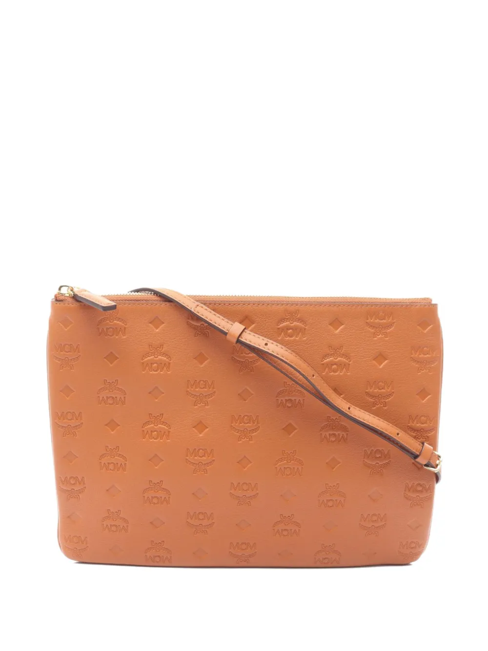 MCM Pre-Owned small 2010s Visetos shoulder bag | Orange | Image 1