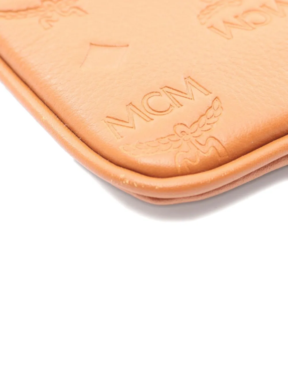 Pre-owned Mcm Small 2010s Visetos Shoulder Bag In Orange