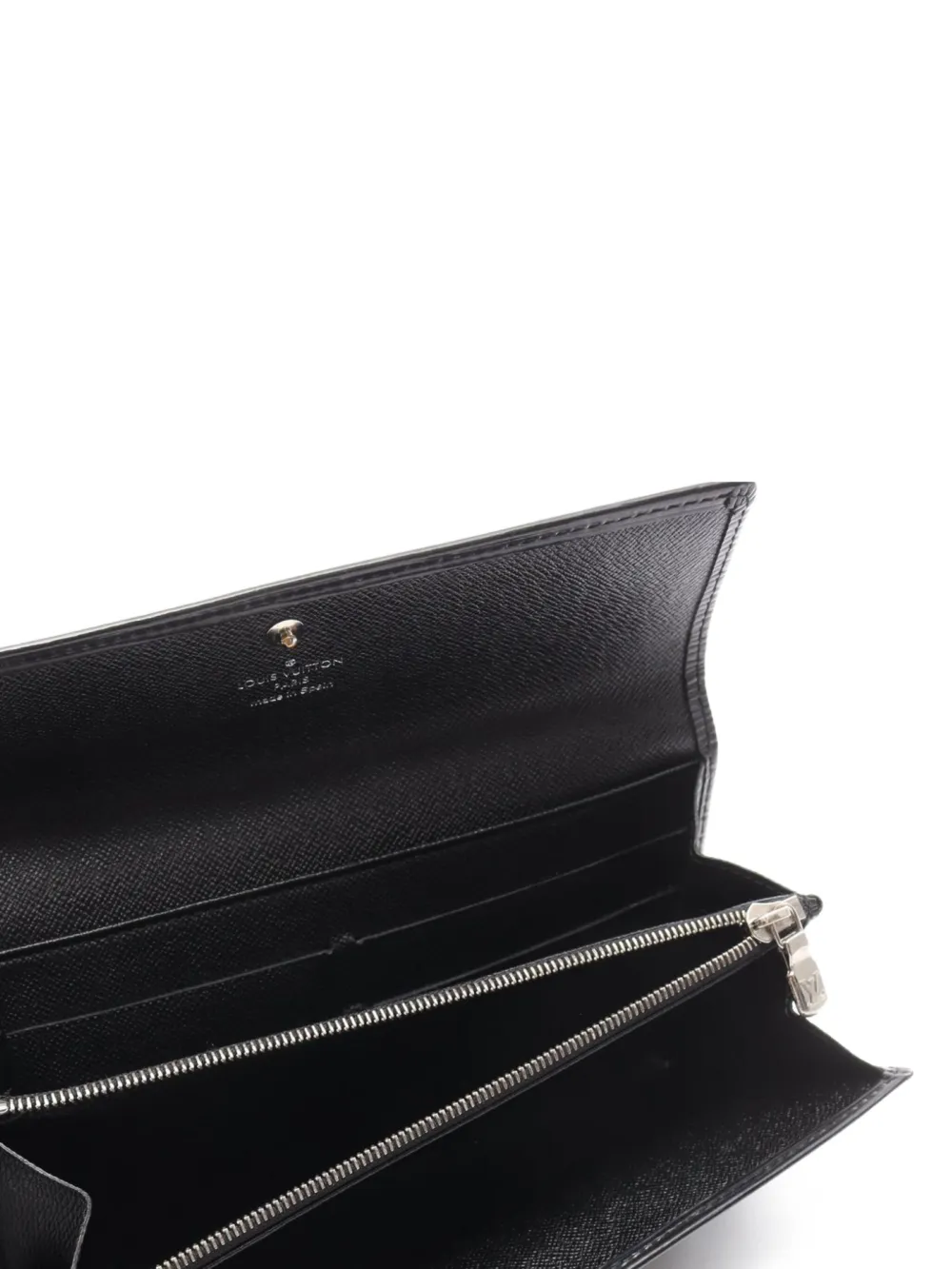 Pre-owned Louis Vuitton 2006 Sara Épi Wallet In Black