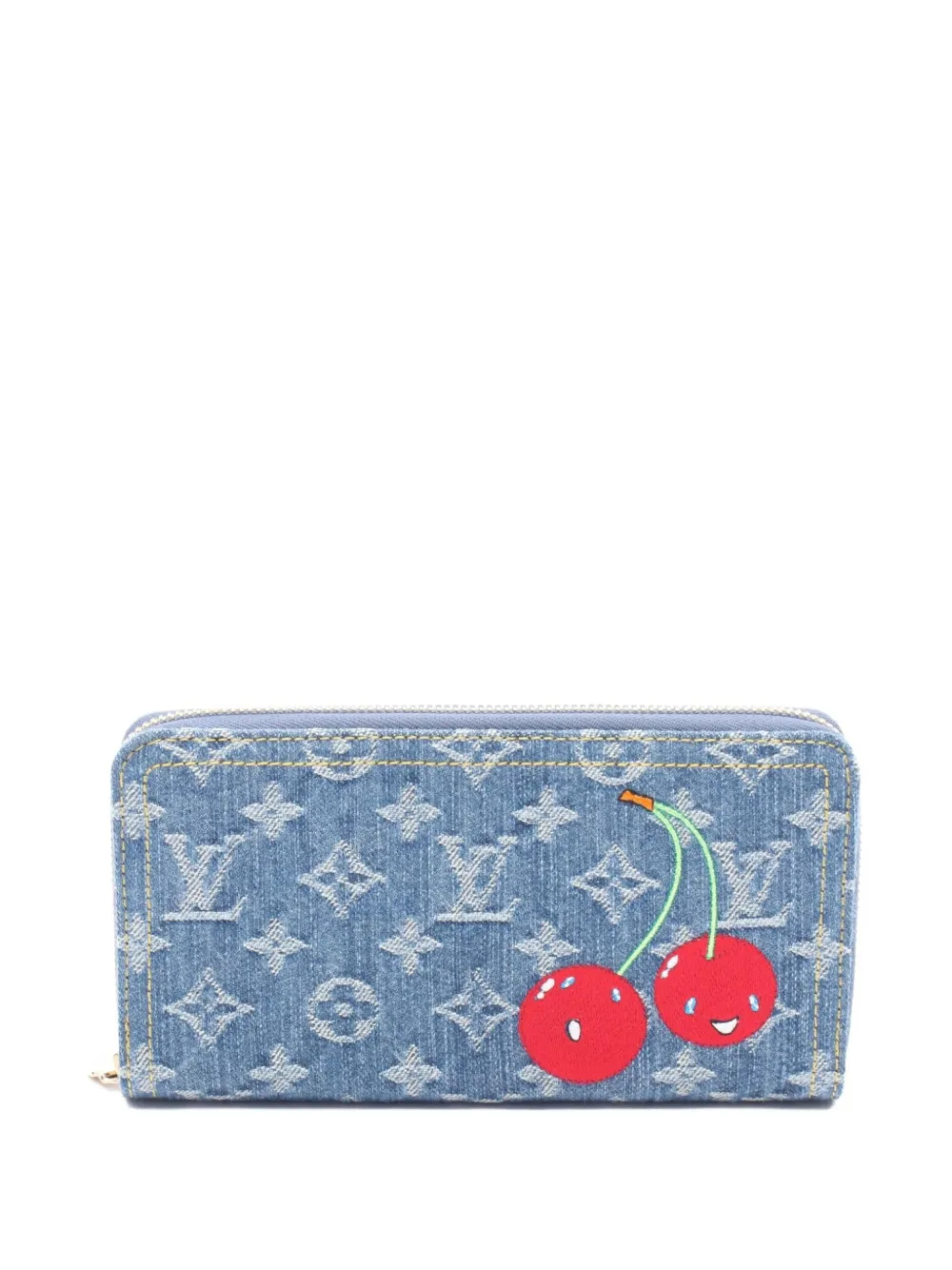 Louis Vuitton Pre-Owned × Takashi Murakami 2010 デニム財布 - ブルー Louis Vuitton Pre-Owned × Takashi Murakami 2010 デニム財布 - ブルー