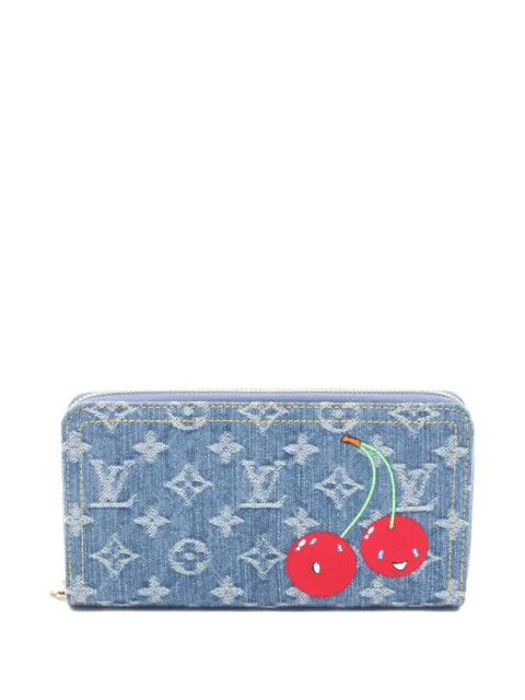 Louis Vuitton Pre-Owned × Takashi Murakami 2010 cherry-print denim wallet