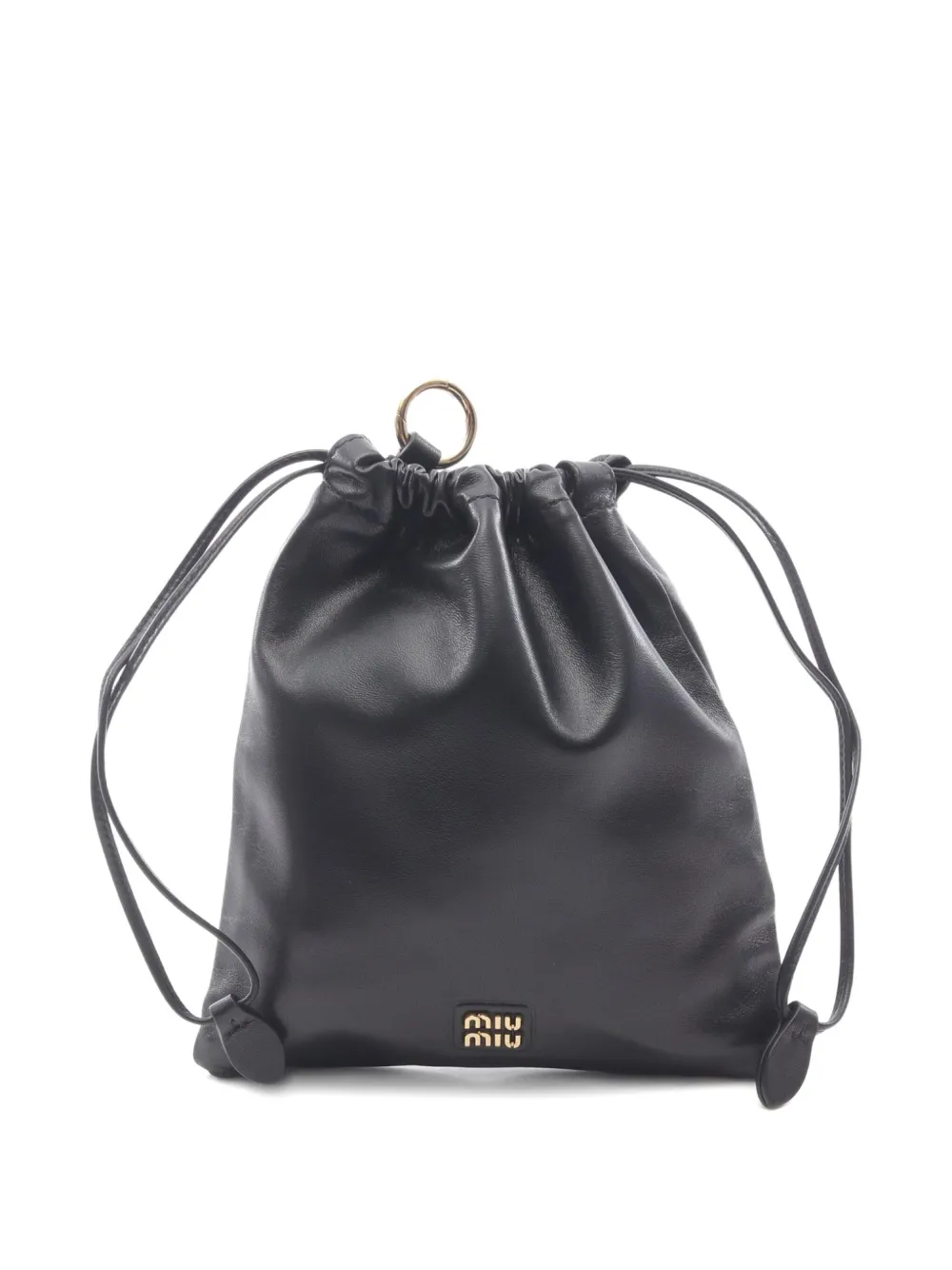 Miu Miu Pre-Owned 2020s logo-detail pouch | Black | Image 1