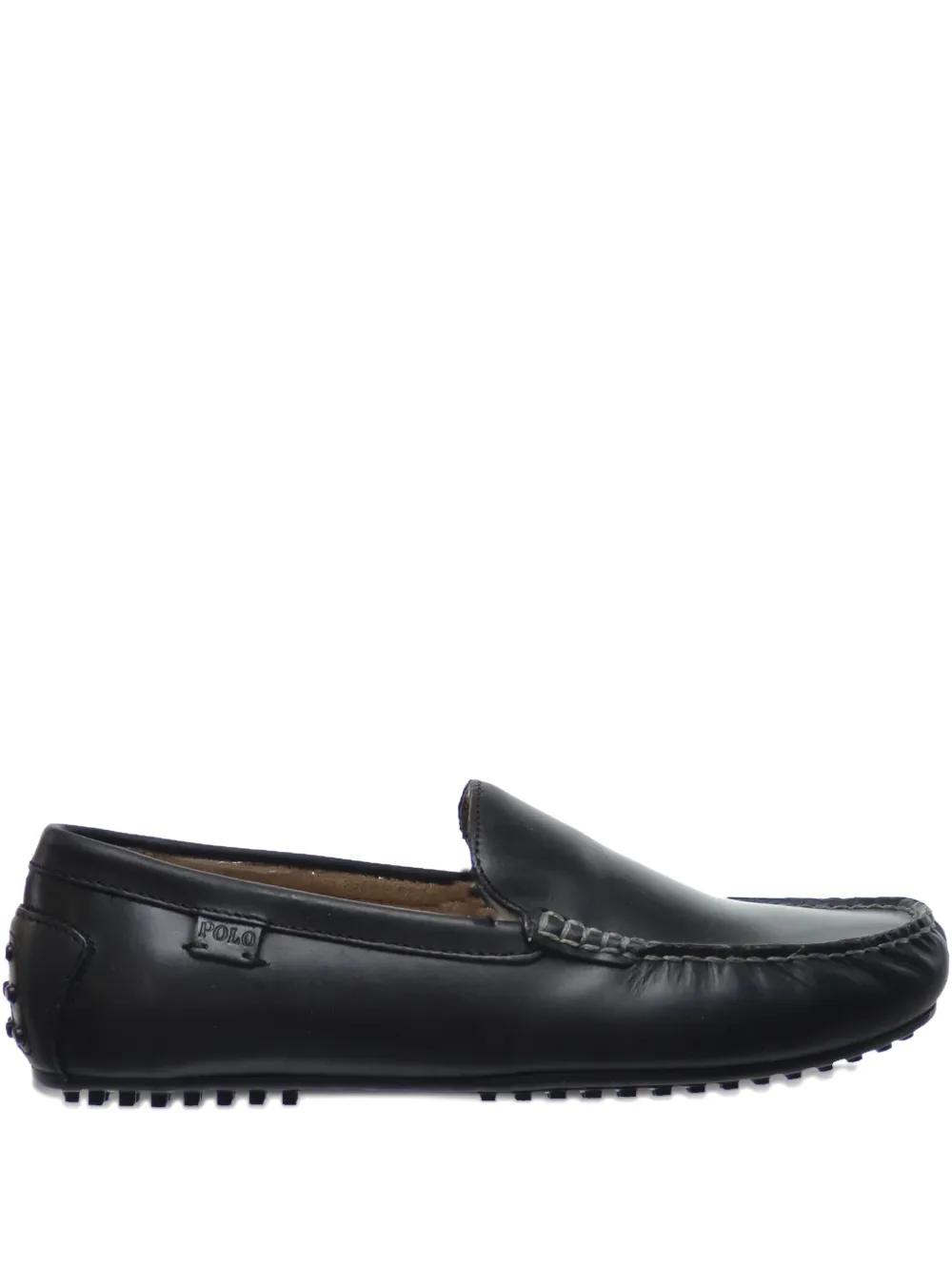 Polo Ralph Lauren Woodley Smooth Pull Up leather loafers Black