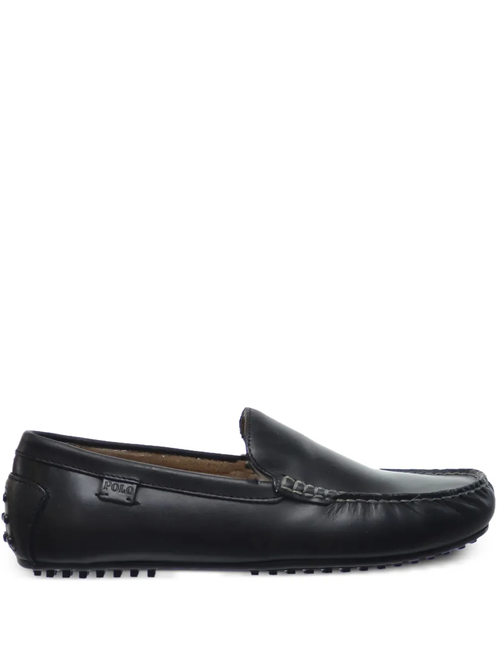 Polo Ralph Lauren Woodley Smooth Pull Up leather loafers Black