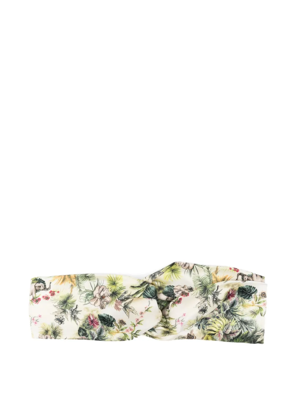Elie Saab Twisted Floral-print Headband In Multi