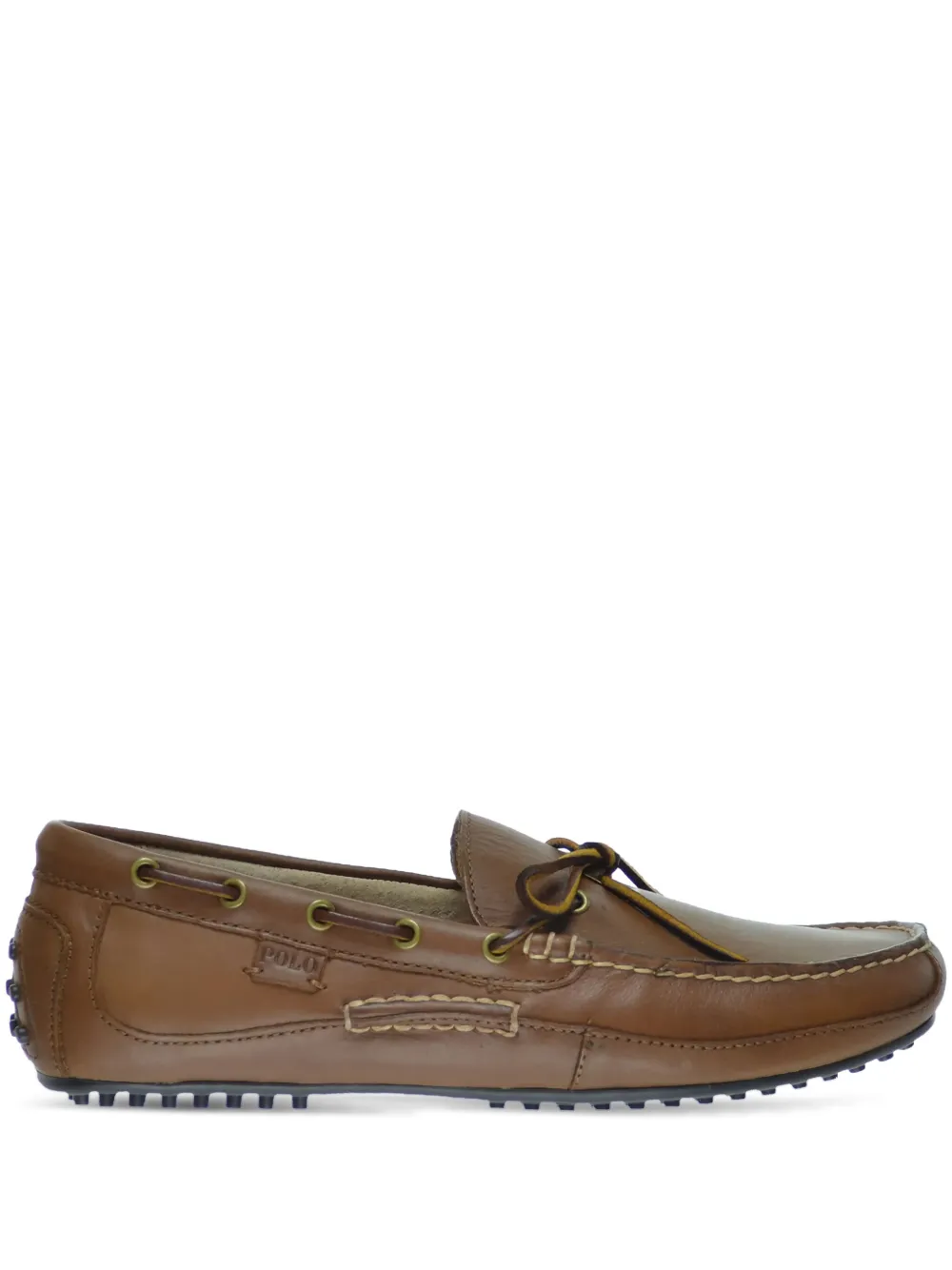 Polo Ralph Lauren Woodley Smooth Pull Up leather loafers Black