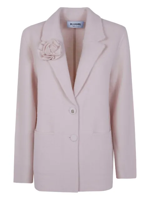 Blugirl rose-embellished wool jacket