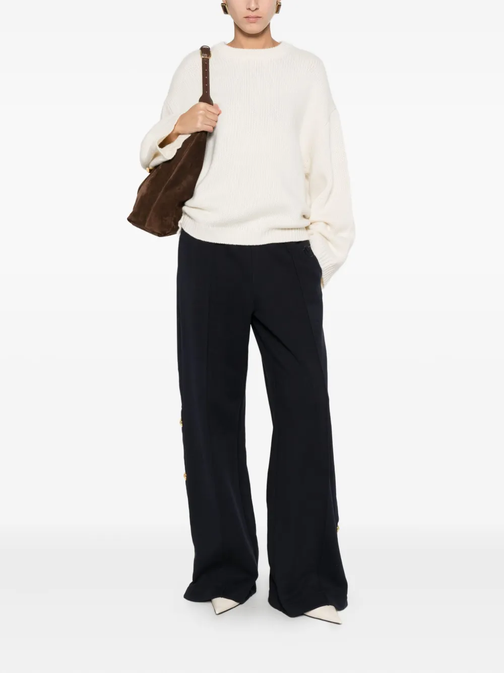 Pinko Logo-embroidered Track Pants In Black