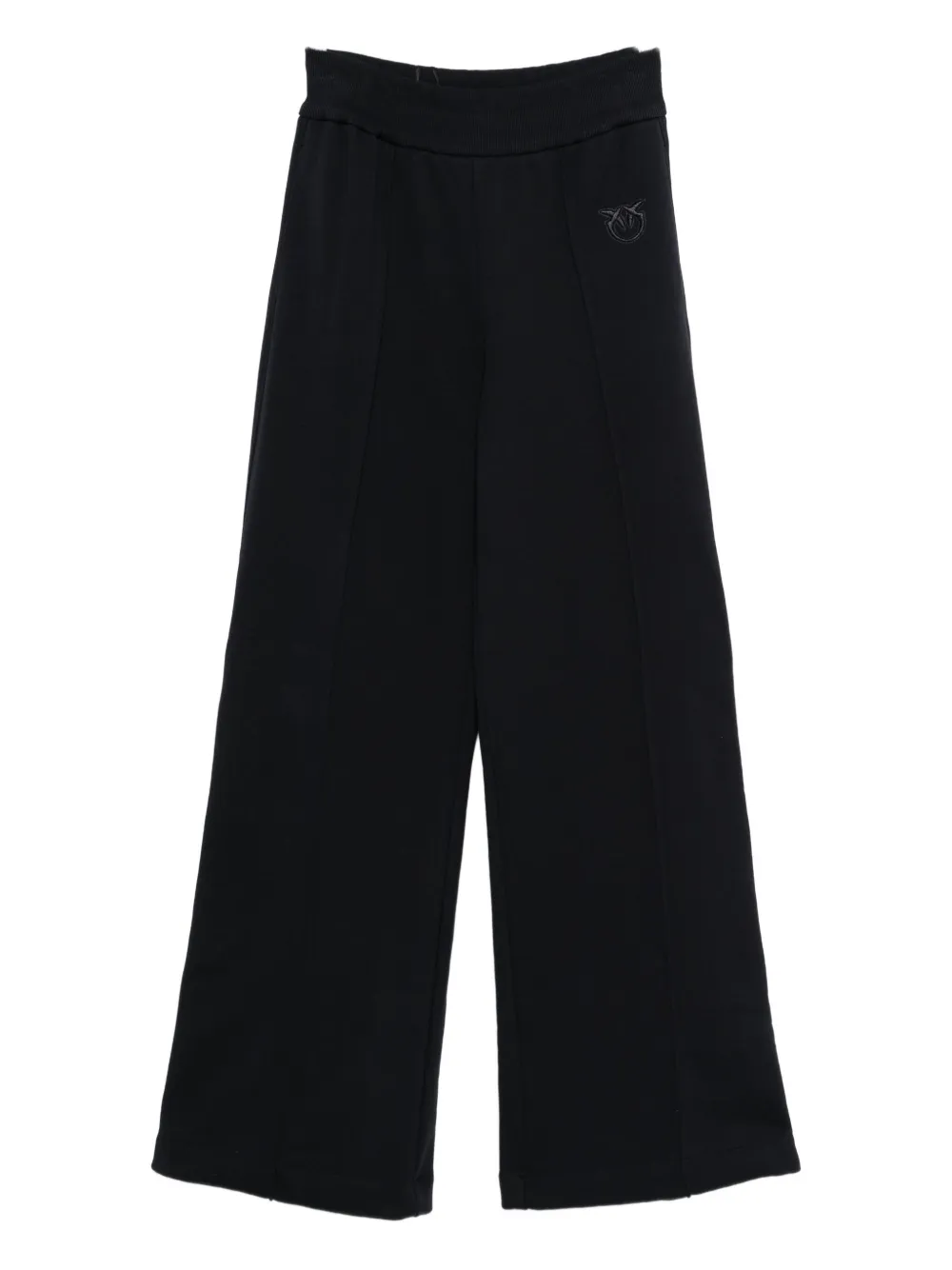 Pinko Logo-embroidered Track Pants In Black