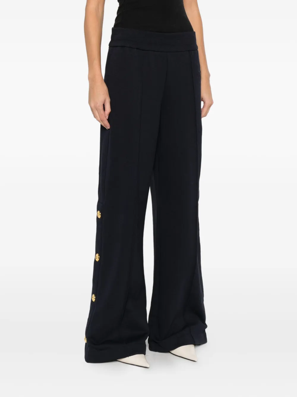 Pinko Logo-embroidered Track Pants In Black