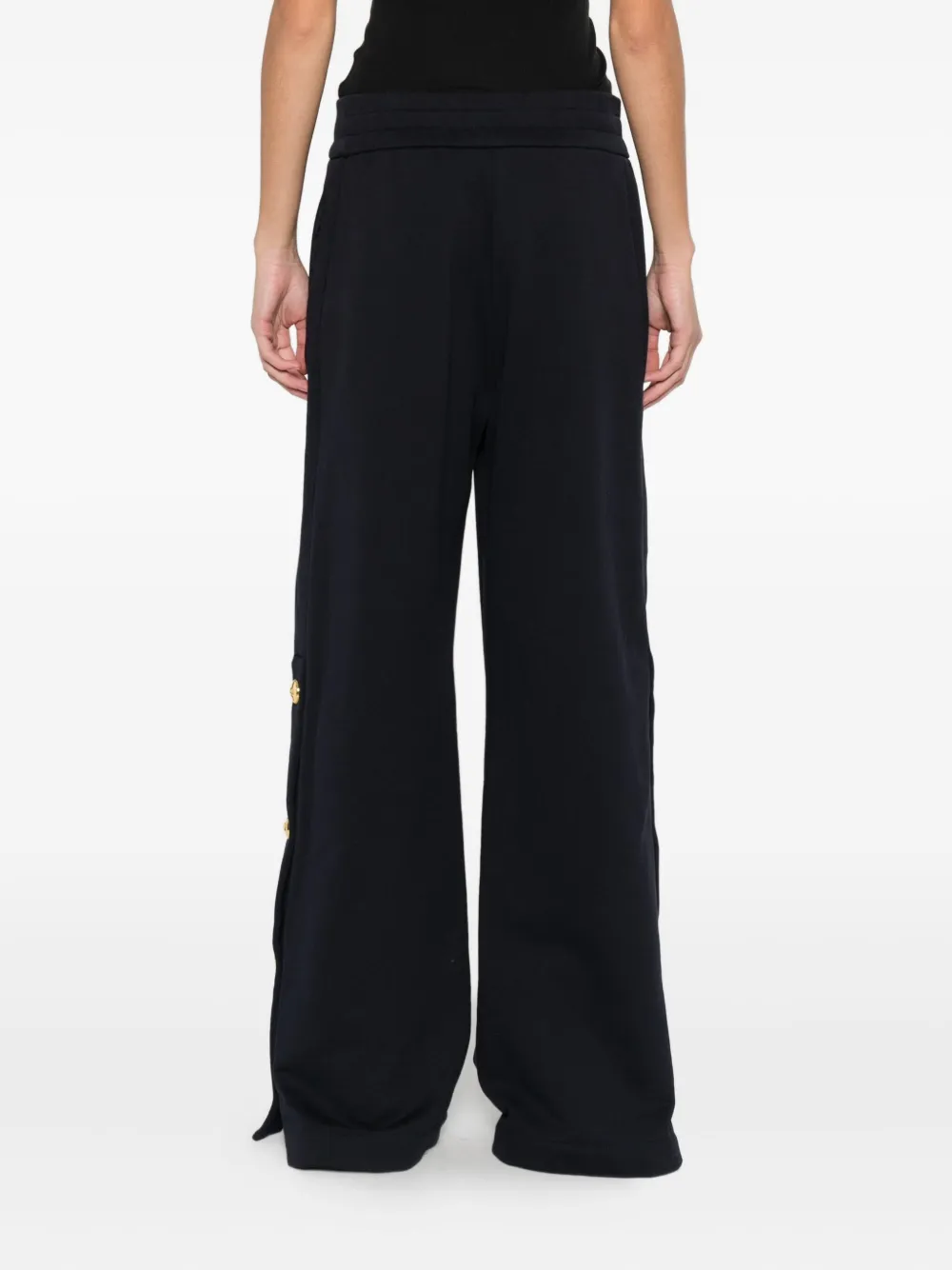 Pinko Logo-embroidered Track Pants In Black