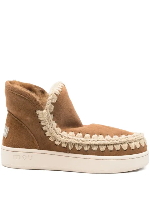 Mou braided-trim suede ankle boots