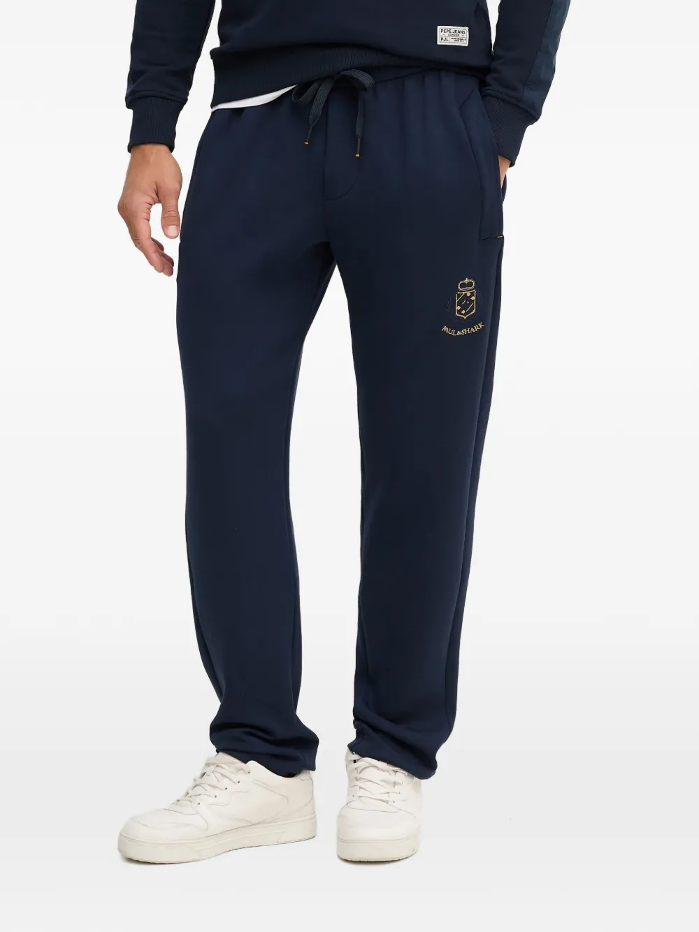 Paul & Shark drawstring embroidered track pants - Blu