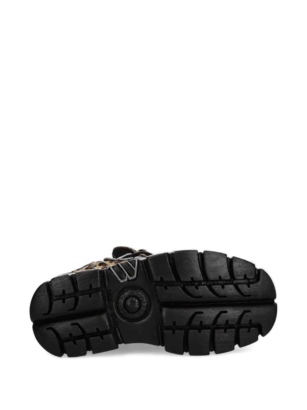 NEW ROCK 60mm sneakers met luipaardprint en plateauzool Bruin