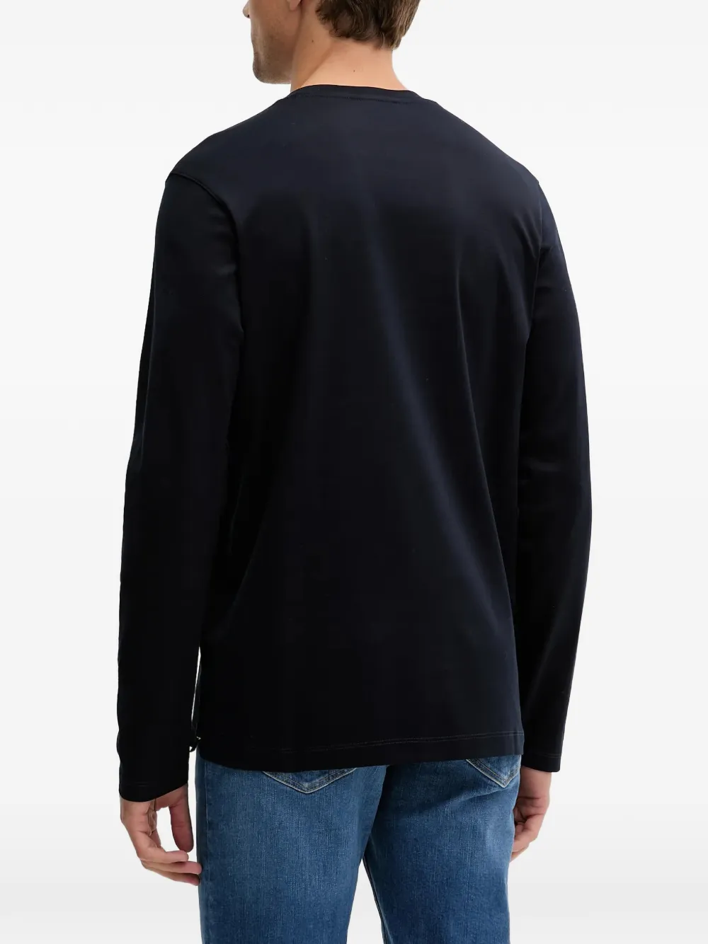 Paul & Shark T-shirt met lange mouwen en haaienpatroon Blauw