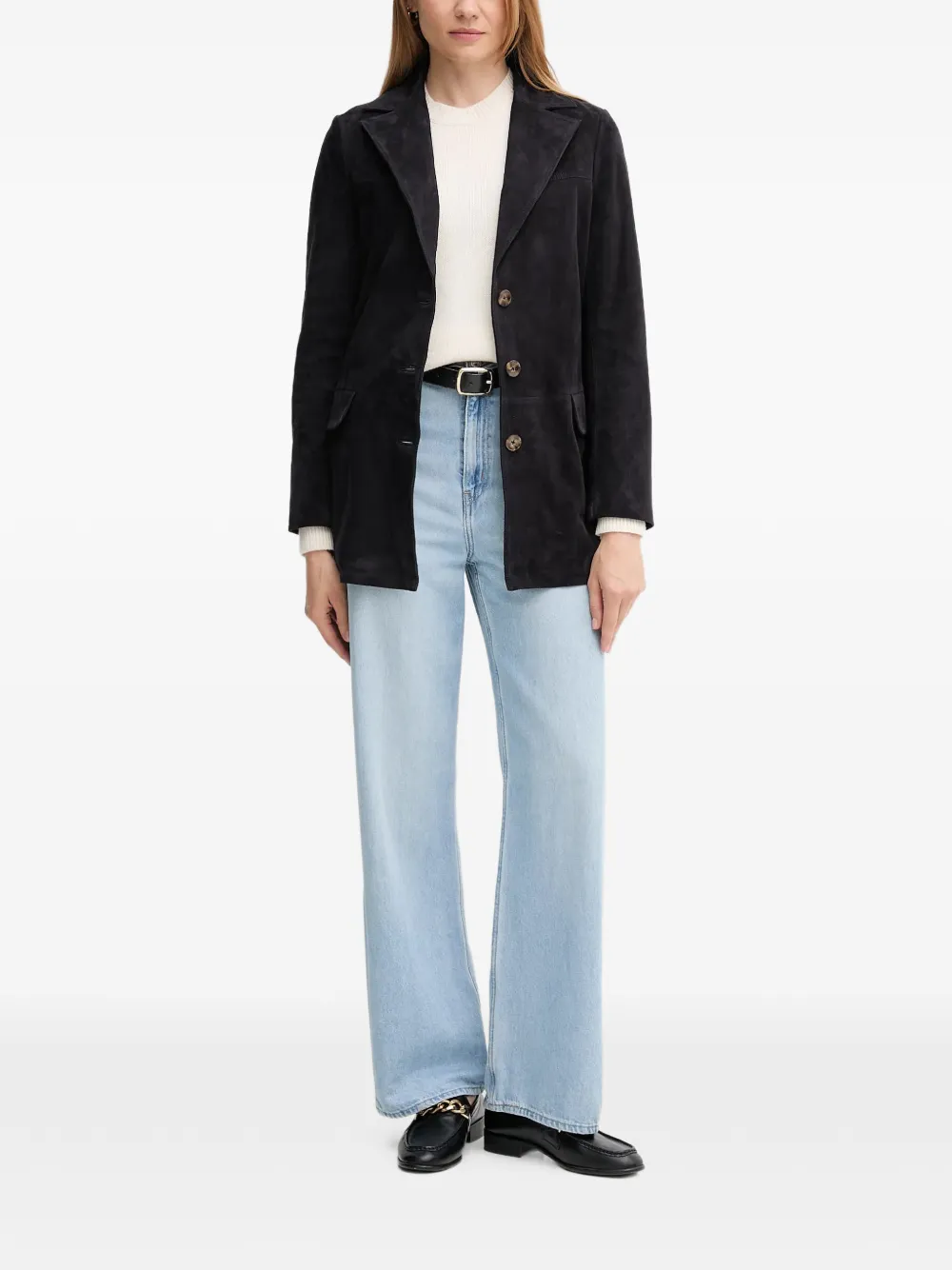  Pedro Del Hierro Suede Blazer - Blue 