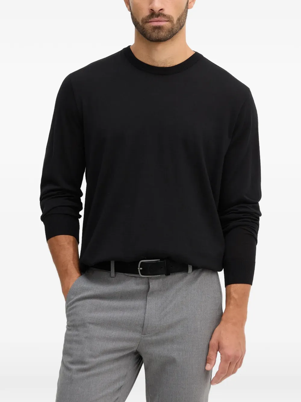 Paul & Shark crew-neck long-sleeves sweater - Nero