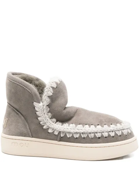 Mou braided-trim suede boots