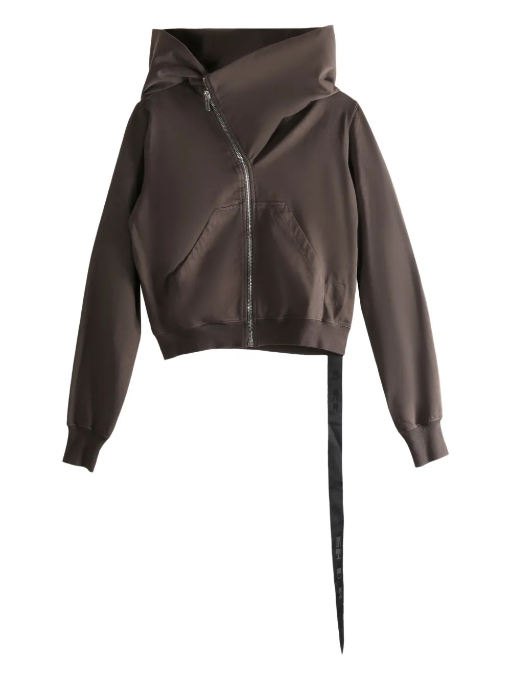 Rick Owens DRKSHDW zip-up hooded jacket | Brown | Image 1