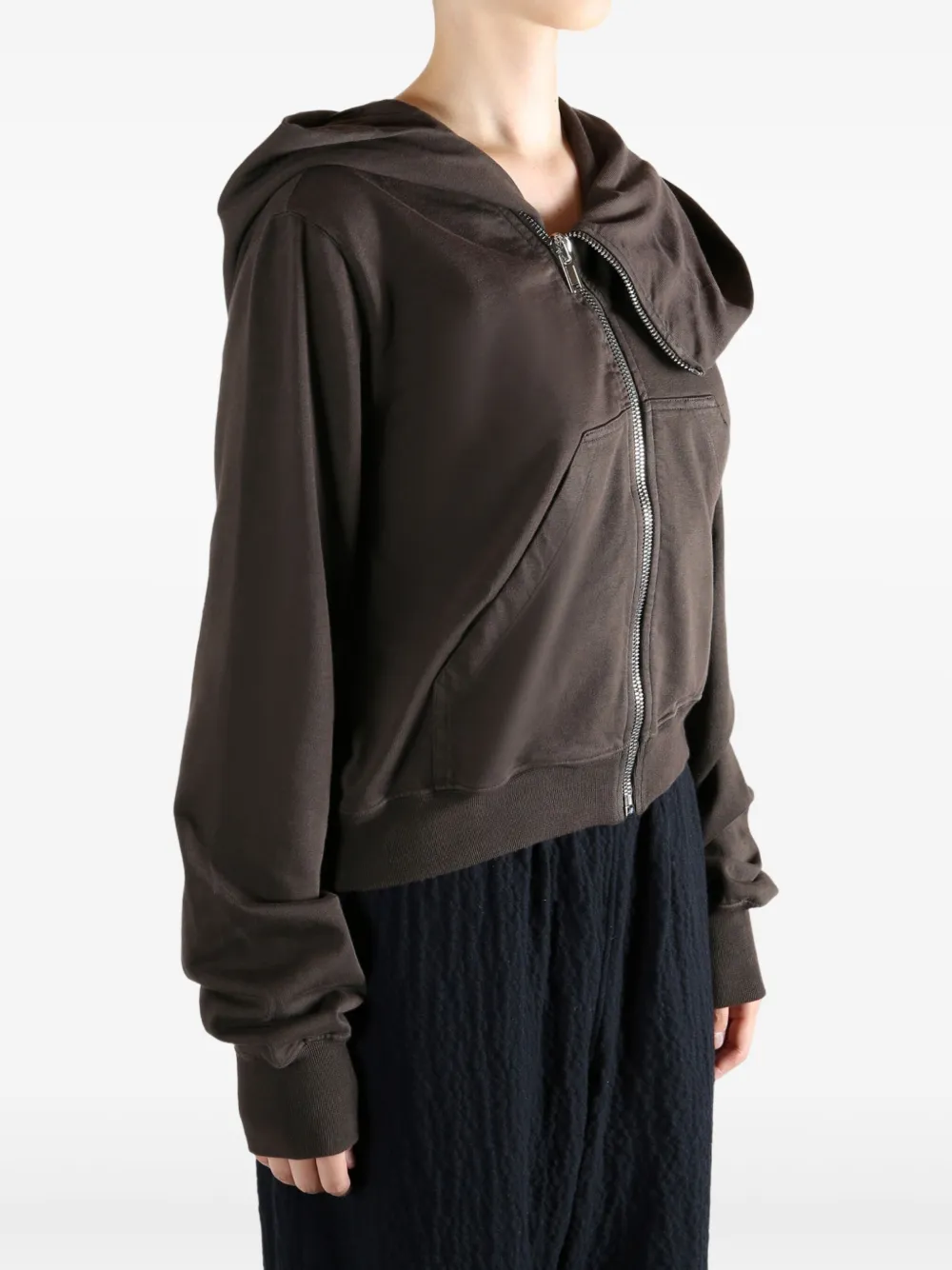 Rick Owens DRKSHDW Jack met capuchon en rits Bruin