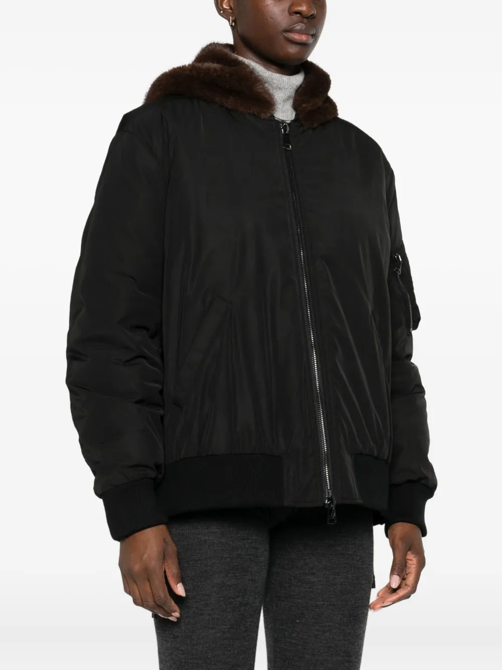 Gotha Hooded Zip-up Jacket In Brown