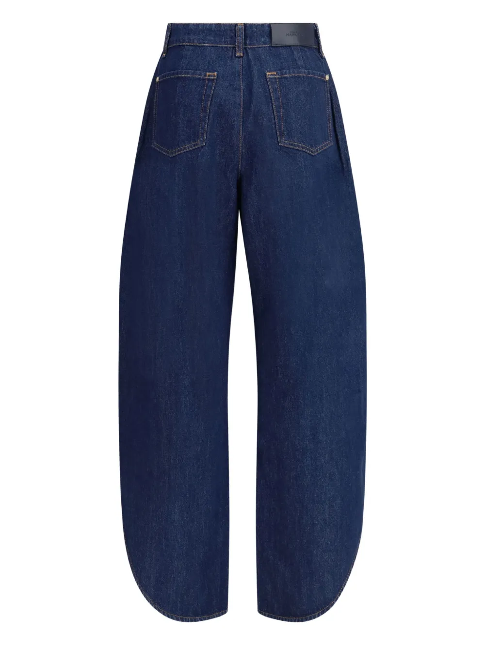 7 For All Mankind Womens Blue Petal Tulip Barrel-leg Denim Jeans In Blue
